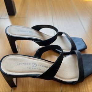 Chinese Laundry Black Strappy Heels